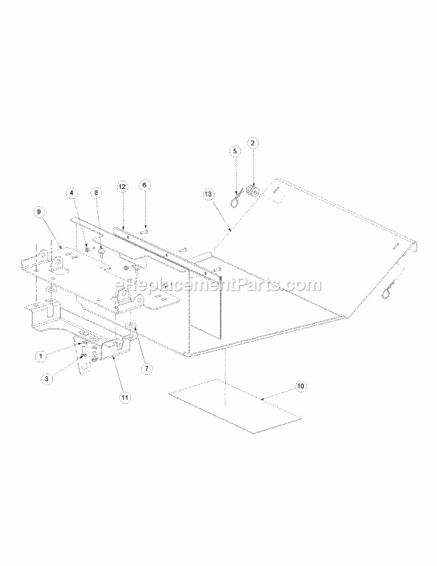 Floor Panel Assembly Diagram and Parts List for M72-KW 53BB5GFZ750 Cub Cadet Sprayer